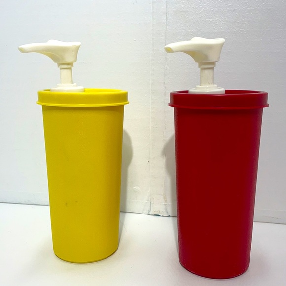 Vintage Tupperware Ketchup and Mustard Pump Dispensers! - Picture 2 of 8